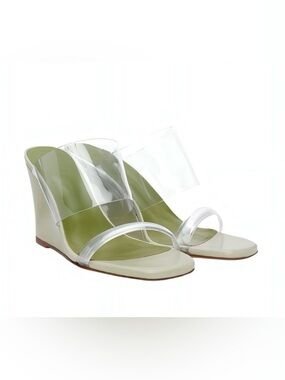Maryam Nassir Zadeh Olympia Wedge Sandals Sage Green EU 37